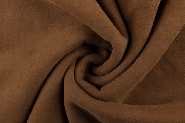 Montone merino double face marrone shearling cuoio
